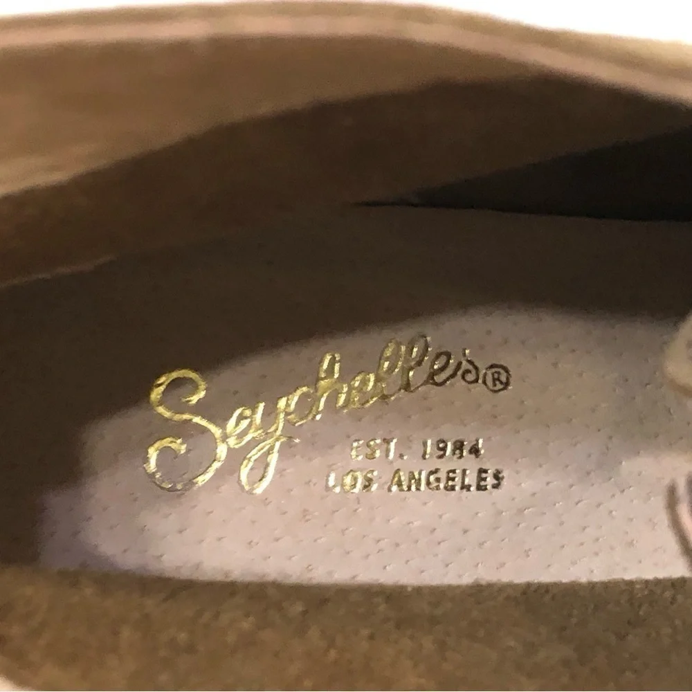 Seychelles by Anthropologie Laced Leather Bootie “Tower” Block Heels Tan sz 8.5